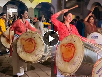 Actress Shruti marathe shared dhol tasha pathak practice video | बाप्पाच्या स्वागतासाठी श्रुती मराठे सज्ज; कमरेला ढोल बांधून करतेय प्रॅक्टीस, व्हिडीओ व्हायरल