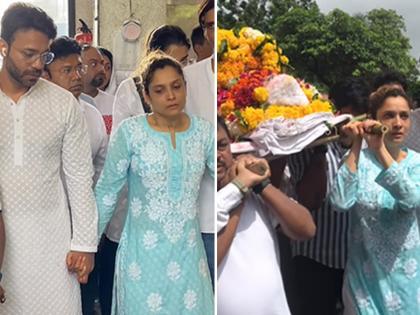 tv-ankita-lokhande-father-death-shashikant-lokhande-funeral-today | Video: 'माझा आनंद हरपला..'; अंकिताने दिला वडिलांच्या पार्थिवाला खांदा