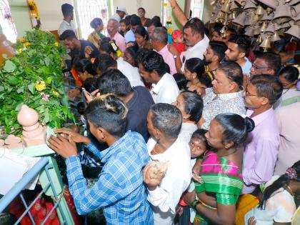 Nagpanchami in Alibaug's Nageshwar temple | अलिबागच्या नागेश्वर मंदिरात नागपंचमी उत्साहात