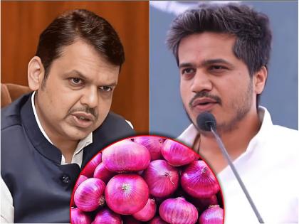 NCP Rohit Pawar Slams Devendra Fadnavis Over onion rate | Rohit Pawar : "जखम डोक्याला आणि तुम्ही मलम लावताय पायाला"; रोहित पवारांचा फडणवीसांना खोचक टोला