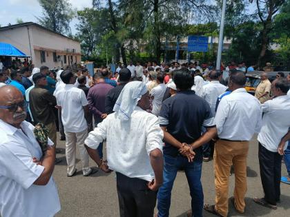 Bokadweera villagers march to CIDCO to demand removal of Highgate in Uran | उरणमध्ये हाईटगेट हटविण्याच्या मागणीसाठी बोकडवीरा ग्रामस्थांचा सिडकोवर मोर्चा