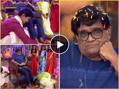 Marathi Actor Ashok Saraf Shared Moment With Sa Re Ga Ma Pa Li'l Champs | ...अन् भर मंचावर अशोक सराफ यांच्या डोळ्यात आलं पाणी; व्हिडीओ व्हायरल