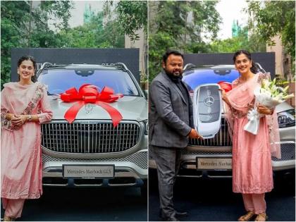 tapsee-pannu-buys-new-mercedes-benz-maybach-gls-600-luxury-know-car-price-feature-engine-photos | तापसी पन्नूने खरेदी केली Mercedes-Benz Maybach GLS 600; किंमत ऐकून व्हाल थक्क