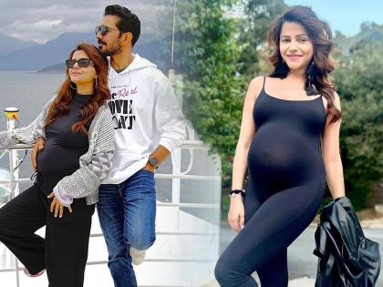 Rubina dilaik flaunt first time baby bump after pregnancy abhinav shukla become father | ‘छोटी बहू’ फेम रुबिना दिलैकने फ्लॉन्ट केला बेबी बम्प, चेहऱ्यावर दिसतोय प्रेग्नेंसी ग्लो