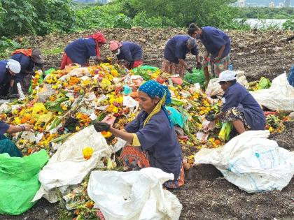 In Thane, 6 tonnes have been collected on the seventh day and so far 31 tonnes have been collected | ठाण्यात सातव्या दिवशी ६ टन तर आतापर्यंत ३१ टन निर्माल्य संकलित