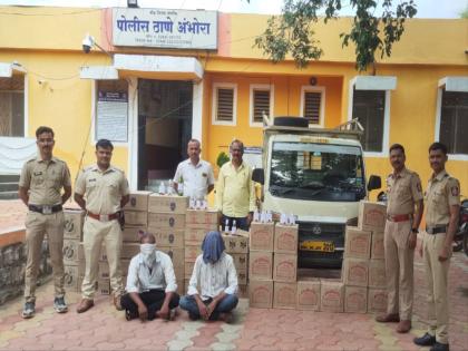 Action on illegal transport of liquor, 31 boxes of stock seized, two arrested | दारूच्या अवैध वाहतुकीवर कारवाई; ३१ बॉक्स साठा जप्त, दोघे अटकेत