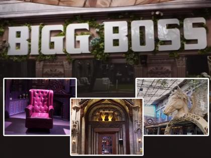 bigg-boss-17-salman-khan-hosted-show-house-first-video-out | लाकडी फर्निचर अन् डिझायनर वस्तू; Bigg Boss 17च्या घराची झलक पाहिलीत का? Inside video