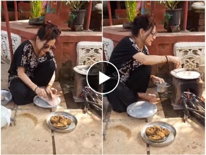 marathi actress kishori shahane troll on social media | 'गॉगल लावून चुलीवर स्वयंपाक?'; किशोरी शहाणे झाल्या ट्रोल, दिलं हटके उत्तर...