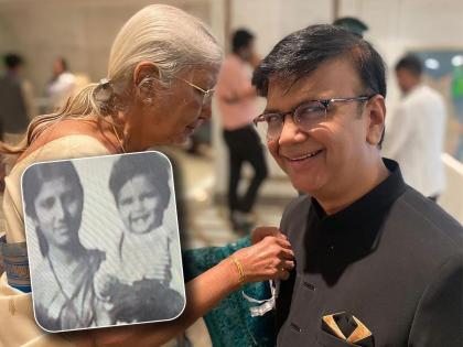 Saleel kulkarni share special photo of national awards with mother | 'बालवाडीत शाळेतला रुमाल, तिच्या डोळयातलं कौतुक आणि..", राष्ट्रीय पुरस्कारादरम्यानचा सलील कुलकर्णींनी शेअर केला खास क्षण