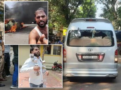 He who burnt his own car broke the windows of eternal cars; Sarpanch of Gevrai Paiga village came to Mumbai | ज्याने स्वत:ची गाडी जाळली, त्यानेच सदावर्तेंच्या गाड्यांच्या काचा फोडल्या; गेवराई पायगा गावचा सरपंच मुंबईत आला