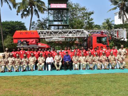 Director General of Central Fire Service visited Goa Fire Brigade | केंद्रीय अग्निशमन सेवेच्या महासंचालकांनी घेतली गोवा अग्निशमनची भेट