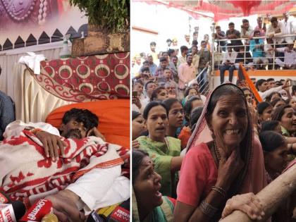 cry of present protestors and Manoj Jarange showed their readiness to drink water | उपस्थित आंदोलकांचा टाहो अन् मनोज जरांगे यांनी दर्शविली पाणी पिण्याची तयारी