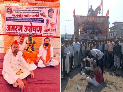 Bhokardan city closed for second consecutive day for maratha reservation; The intensity of the agitation increased with Mundan, fasting, rasta roko | भोकरदन शहर सलग दुसऱ्या दिवशी बंद; मुंडन, उपोषण, रास्तारोकोने आंदोलनाची तीव्रता वाढली