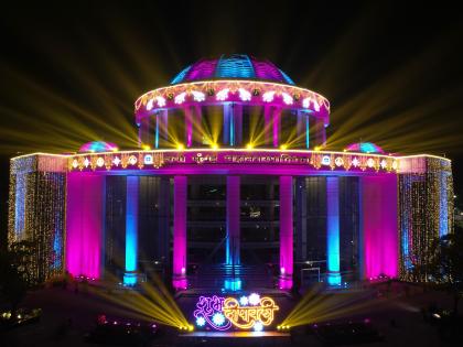 Attractive lighting on Navi Mumbai Municipal Corporation headquarters | नवी मुंबई महानगरपालिका मुख्यालयावर आकर्षक रोषणाई