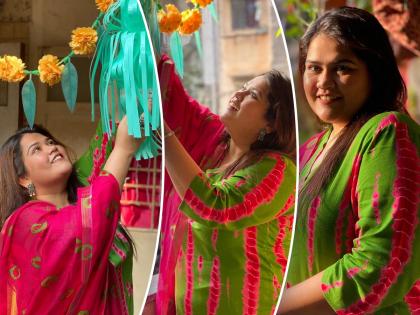 sundara manna madhe bharli fame actress akshaya naik diwali celebration | 'वरळीच्या घरी गेल्यावर ...'; अक्षयाने चाळीत साजरी केली दिवाळी, जुन्या आठवणींमुळे झाली भावुक