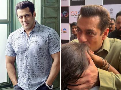 bollywood-tiger-3-star-salman-khan-kissing-woman-at-iffi-2023-video-goes-viral | IFFI 2023: भाईजानला झालं काय? अचानक गर्दीमध्ये केलं महिलेला किस; Video व्हायरल