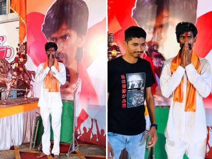 Manoj Jarange Patil's 'Same to Same' in Nashik's Amboli; Santosh Medhe drew attention | मनोज जरांगे पाटील यांचा 'सेम टू सेम' नाशिकच्या आंबोलीत; संतोष मेढेने वेधले लक्ष