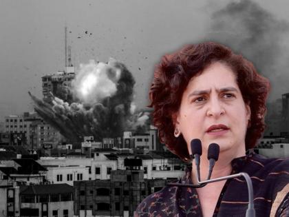 israel hamas war congress leader priyanka gandhi on gaza attack | Priyanka Gandhi : "आपल्या डोळ्यासमोर त्यांची हत्या केली जातेय, कुठे गेली आपली माणुसकी?; भारताने..."