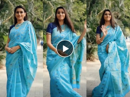 rang majha wegla fame actress reshma shinde share video on gulabi sharara song | रेश्मालाही पडली 'गुलाबी शरारा'ची भुरळ; साडी नेसून शेअर केलं भन्नाट रील
