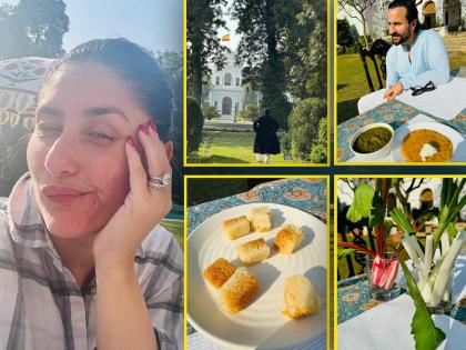 Kareena Kapoor is enjoying her holiday at Pataudi Palace with saif ali khan | बेबोची खवय्येगिरी! पतौडी पॅलेसमध्ये सुट्टी एन्जॉय करतेय करिना कपूर