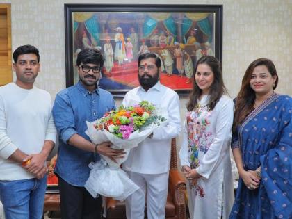 Superstar Ram Charan met the Chief Minister Eknath Shinde | सुपरस्टार राम चरणने सपत्नीक घेतली मुख्यमंत्री एकनाथ शिंदेंची भेट