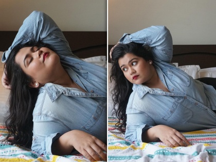 marathi actress akshaya naik bold photos viral on social media | अक्षयाचा बोल्ड लूक चर्चेत; डेनिम शर्ट परिधान करुन शेअर केले ग्लॅमरस फोटो