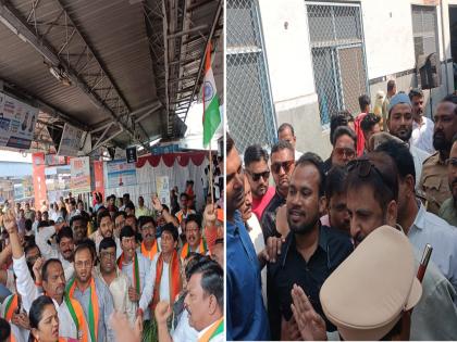 MIM and BJP activists face off at the inauguration of Vande Bharat Express | वंदे भारत एक्सप्रेसच्या उद्घाटनप्रसंगी राडा, एमआयएम आणि भाजपचे कार्यकर्ते आमनेसामने