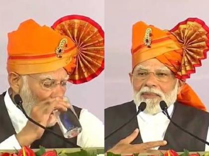 Prime Minister Narendra Modi became emotional while speaking in Solapur | सोलापूरात पंतप्रधान मोदींच्या डोळ्यांत पाणी; बालपण आठवून म्हणाले, अशा घरात रहायला...