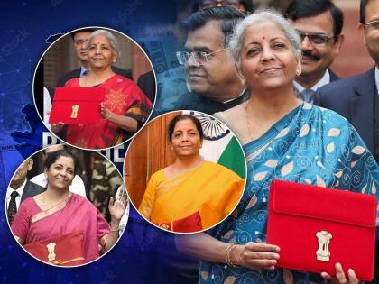 Budget 2024 : कधी गुलाबी तर कधी निळा.... काय सांगतोय अर्थमंत्र्यांच्या प्रत्येक साडीचा रंग?