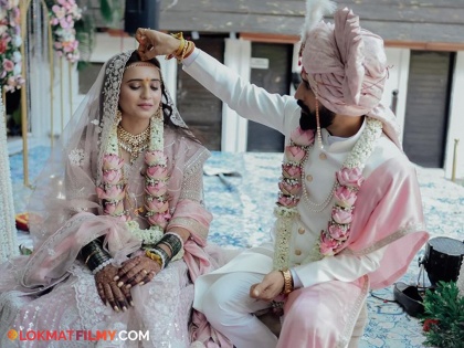Actress Shivani Surve Got Married To Actor Ajinkya Nanaware Wedding Ceremony Mangalsutra Design Seeking Attention Photos | शिवानीच्या गळ्यातील मंगळसूत्र आहे खूपच खास; आकर्षक डिझाइननं वेधलं लक्ष