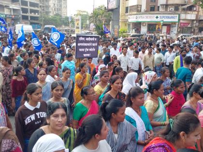 Sanke Bhosle murder case in Bhiwandi; Thousands of citizens on the streets in the Elgar Morcha | भिवंडीतील संकेत भोसले हत्या प्रकरण; एल्गार मोर्चात हजारो नागरिक रस्त्यावर