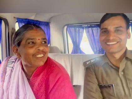 after respectfully paying obeisance to official vehicle of dsp santosh patel mother started journey in gwalior | Video - DSP लेकाच्या सरकारी गाडीच्या आई पाया पडली मग बसली, म्हणाली...; हृदयस्पर्शी पोस्ट