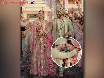 pulkit-samrat-and-kriti-kharbanda-wedding-first-photo-looks-pretty-in-bridal-look | क्रिती खरबंदा झाली मिसेस सम्राट; थाटात पार पडला क्रिती -पुलकितचा लग्नसोहळा