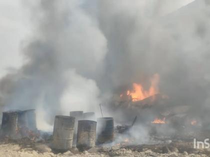 Massive fire breaks out at asphalt warehouse; Fortunately there were no casualties | डांबर गोदामाला लागली भीषण आग; सुदैवाने जीवित हानी नाही