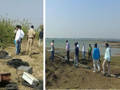 Illegal extraction of water at Manjara project; 2 cars, 14 starters, wire bundles and hasti pipes seized | मांजरा प्रकल्पावर पाण्याचा अवैध उपसा; २ मोटारी, १४ स्टार्टर, वायर बंडल अन् हस्ती पाइप जप्त