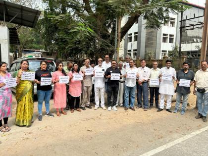 Congress protest against BJP in Panvel | भाजपाच्या विरोधात काँग्रेसची पनवेलमध्ये निदर्शन