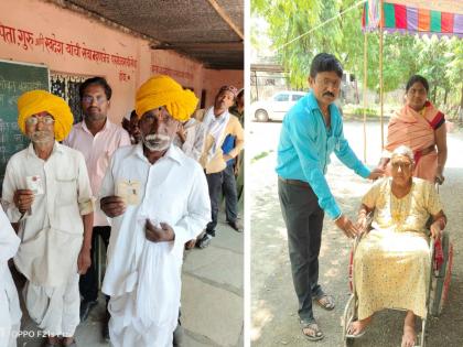 Queues of voters from 7 am; Highest polling in Gangakhed Constituency 47 percent | सकाळी ७ वाजेपासून मतदारांच्या रांगा; गंगाखेड मतदार संघात सर्वाधिक ४७ टक्के मतदान