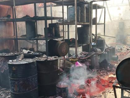 Fire at paint company in Hingana MIDC | हिंगणा एमआयडीसीतील पेंट कंपनीला आग