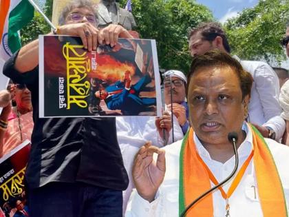 BJP leader Ashish Shelar demanded that action should be taken against MLA jitendra awhad | "मनुस्मृतीच्या पोस्टरवर आंबेडकरांचा फोटो लावण्याचा अर्थ काय? आव्हाडांवर कारवाई करा"; आशिष शेलारांची मागणी