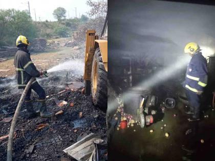 Wood piles go up in fire in Vandevinagar | वनदेवीनगरात लाकडाचे टाल आगीत खाक