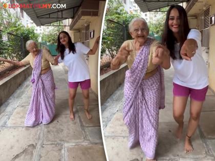 Aditi Dravid's 90-year-old grandmother danced to 'Mann Pakhravani'; Netkari falls in love with Ajibai | आदिती द्रविडच्या ९० वर्षाच्या आजीने केला 'मन पाखरावानी'वर डान्स; नेटकरी पडलेत आजीबाईंच्या प्रेमात