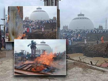 Ambedkari followers rally against underground parking at Dikshabhoomi | दीक्षाभूमीवरील भूमिगत पार्किंगविरोधात आंबेडकरी अनुयायांचे आंदोलन