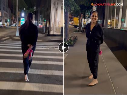 riteish deshmukh wife Genelia Deshmukh Barefoot Walk On New York Street Actress Shared Video | न्यूयॉर्कच्या रस्त्यावर अनवाणी फिरतेय जिनिलीया देशमुख, अभिनेत्रीने शेअर केलेला व्हिडीओ चर्चेत