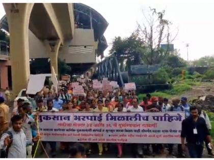 "... So give us compensation!", Tenants march at CIDCO headquarters | "... म्हणून आम्हाला नुकसान भरपाई द्या!", सदनिकाधारकांचा सिडको मुख्यालयावर मोर्चा