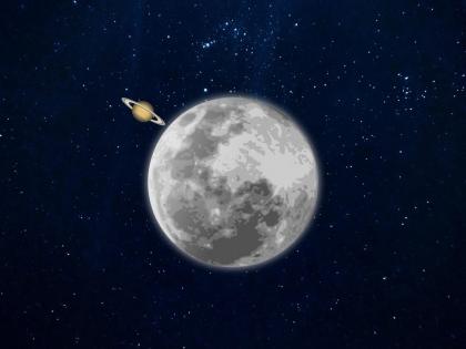 Saturn will hide behind moon for some time today | चांदोबामागे उद्या काही वेळासाठी लपणार शनी