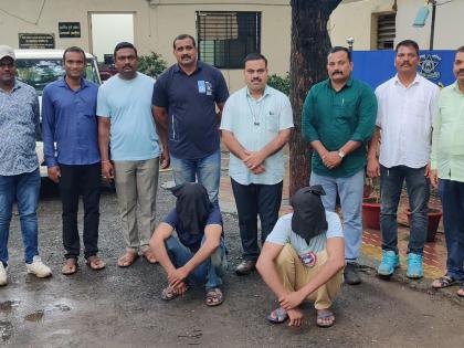 Thieves from Jalna arrested in Daryapur | जालन्यातून येऊन दर्यापुरातील दुकाने फोडली; दोघांना हातकडी