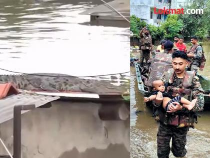 heavy rainfall in delhi and gujarat video crocodile came on the roof | Video - गुजरात, दिल्लीमध्ये पावसाचे थैमान; छतावर आली मगर, अनेकांना गमवावा लागला जीव