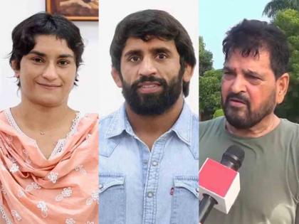 BJP MP and ex-WFI chief Brij Bhushan Sharan Singh said on wrestlers Bajrang Punia and Vinesh Phogat joining the Congress | बजरंग पुनिया-विनेश फोगटचा काँग्रेसमध्ये प्रवेश; काय म्हणाले भाजप नेते ब्रिजभूषण शरण सिंह? पाहा VIDEO