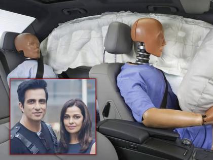 Airbags save the lives of actor Sonu Sood's wife and sister-in-law | एअरबॅग्जमुळे बचावला अभिनेता सोनू सूदच्या पत्नी आणि मेहुणीचा जीव Airbags save the lives of actor Sonu Sood's wife and sister-in-law | एअरबॅग्जमुळे बचावला अभिनेता सोनू सूदच्या पत्नी आणि मेहुणीचा जीव