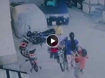 kota speeding car hit woman and 4 children sitting outside house see horrifying video | भीषण! भरधाव कारने घराबाहेर बसलेल्या महिलेसह ४ मुलांना चिरडलं; थरकाप उडवणारा Video kota speeding car hit woman and 4 children sitting outside house see horrifying video | भीषण! भरधाव कारने घराबाहेर बसलेल्या महिलेसह ४ मुलांना चिरडलं; थरकाप उडवणारा Video